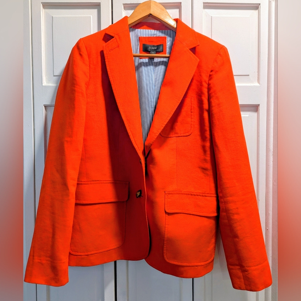 J. Crew Rhodes Blazer In Red Linen